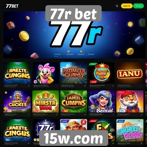 Variedade de jogos disponíveis na plataforma 77r bet
